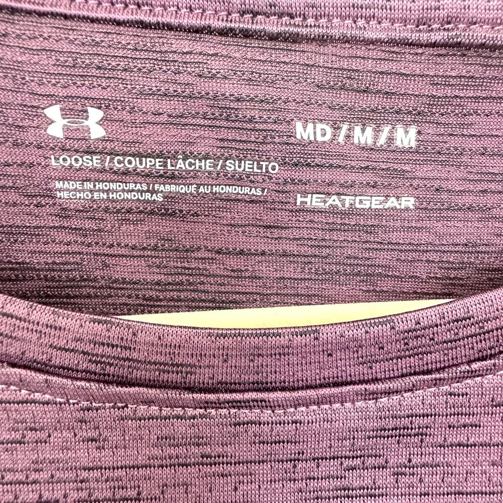 Under Armour Womens Tech Vent Long Sleeve Shirt Size M Heatgear Active Ash Plum - Picture 2 of 7